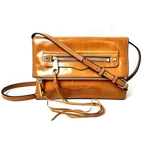NWOT Rebecca Minkoff LIGHT TAN BROWN GENUINE LEATHER ENVELOPE SHOULDER BAG XBODY